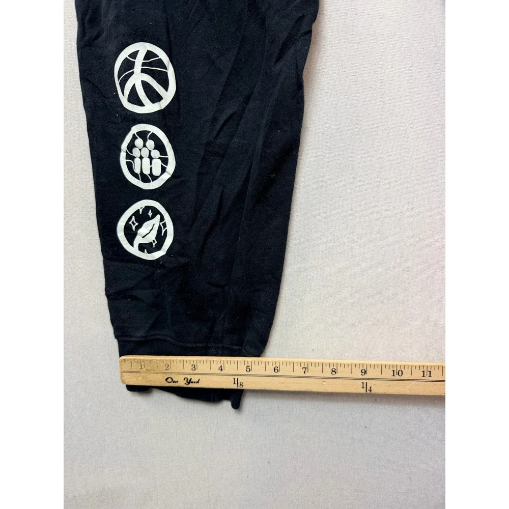 Nike Joggers Women Small Black Excellent Graphic Fleece Sweatpants Sportswear